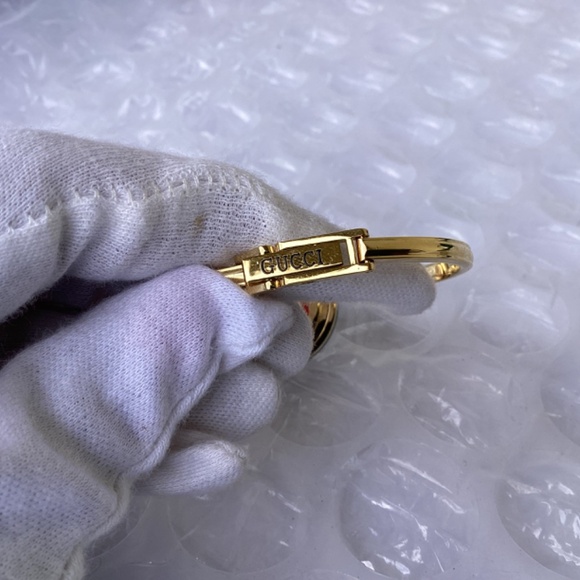 Vintage Gucci 11/12.2 Interchangeable Bezel Watch Gold Tone Near Mint Condition - Picture 7 of 10